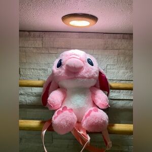 Angel fuzzy pink backpack
